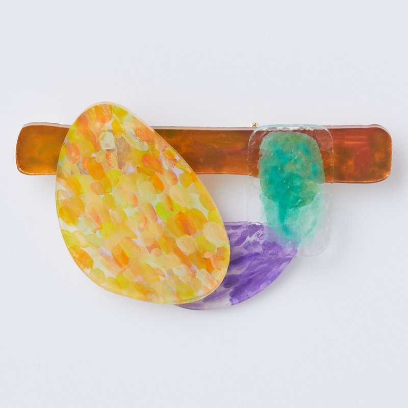 图片胸针 - 胸针 - 压克力 黄色