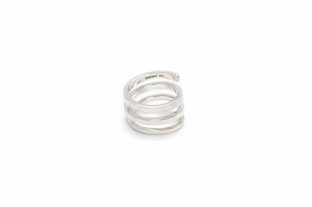 Coil ring 925纯银三线圈戒指 - 戒指 - 其他金属 银色