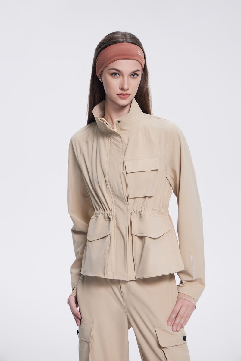 Safari Sport Jacket【圣诞礼物】 - 女装休闲/机能外套 - 防水材质 卡其色