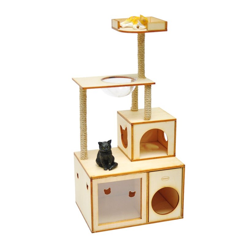 【MOMOCAT】XBWC38s 迷你猫跳台模型 DIY 材料包 - 木工/竹艺/纸艺 - 木头 