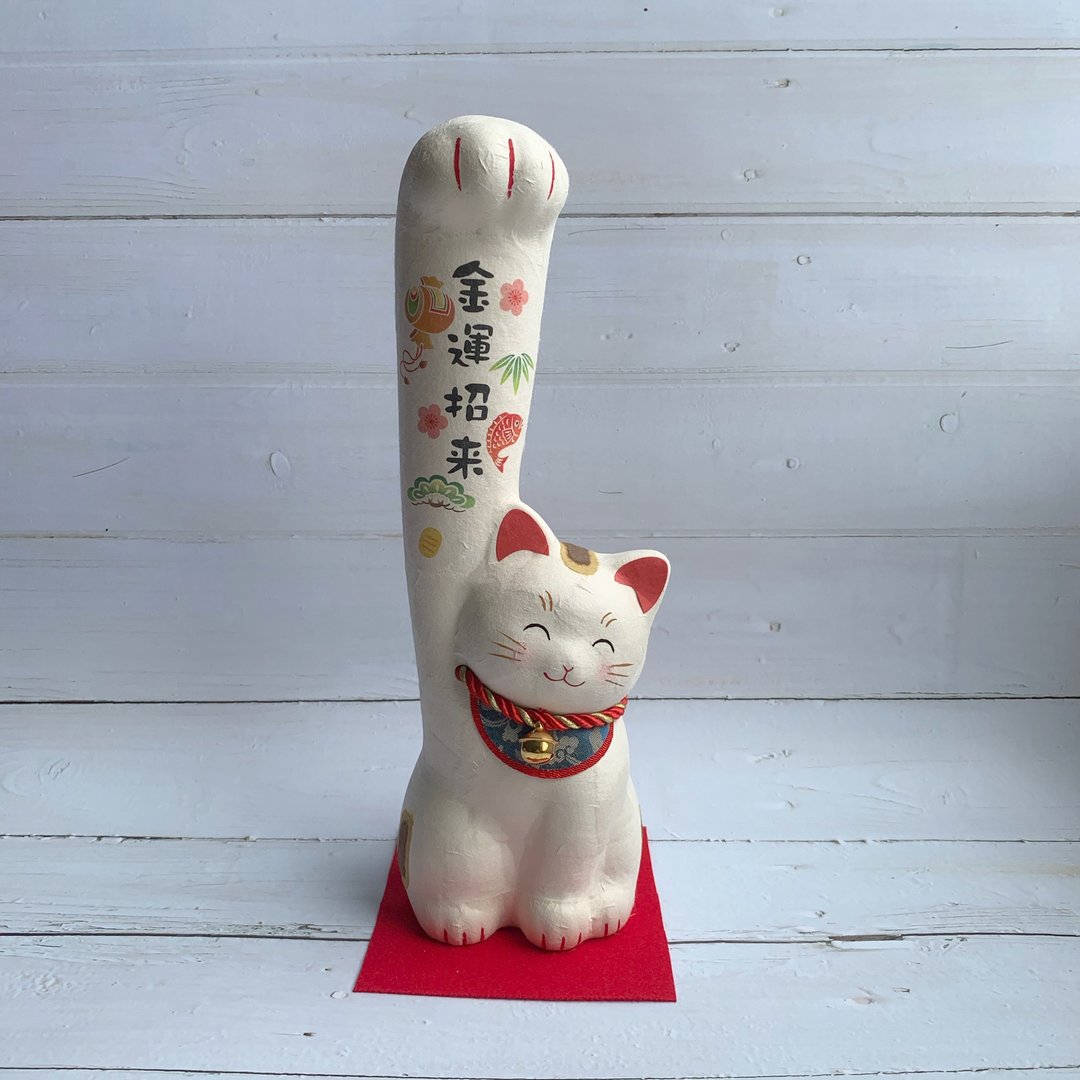 手长猫-金运招来-和纸招财猫-大 - 摆饰 - 纸 