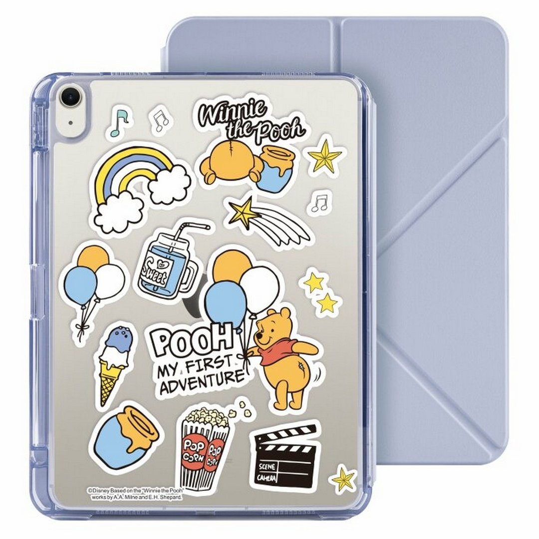 迪士尼小熊维尼 iPad Air 11/pro13可拆式防摔透明笔槽折套ipad - 平板/电脑保护壳 - 塑料 多色