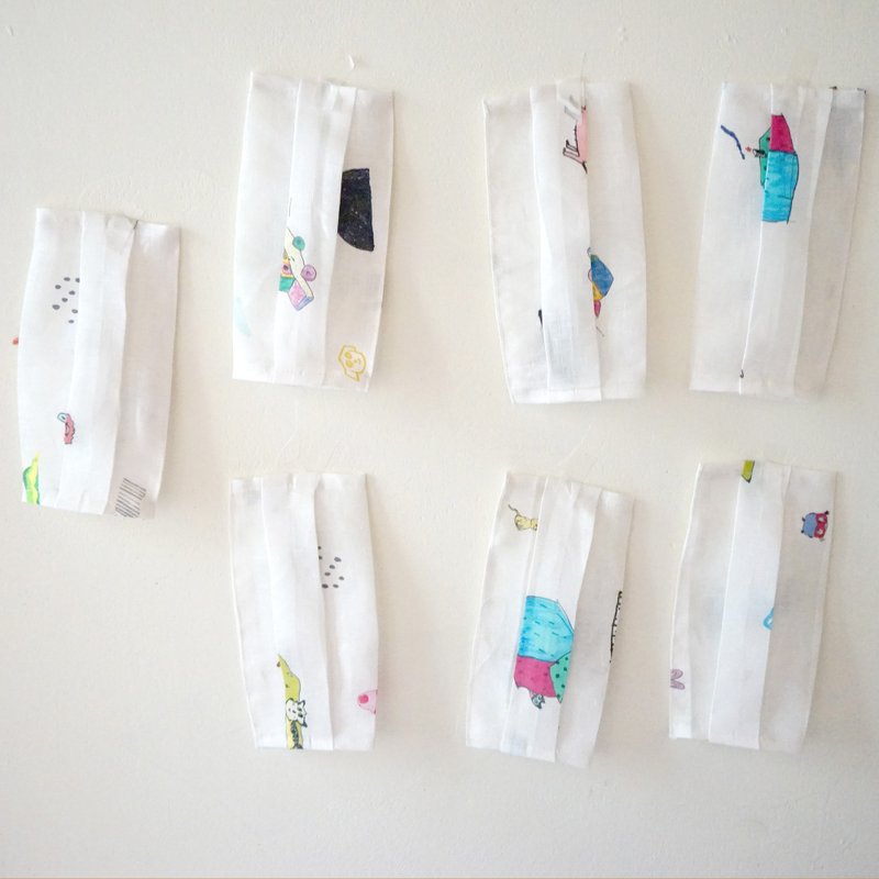 五个组-Yinke印花布料口罩套-100%透气亚麻款 - 口罩 - 棉．麻 多色