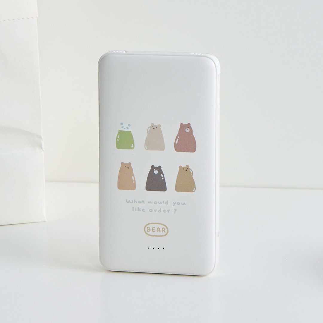 来点动物小熊软糖双线快充10000mAh行动电源 - 充电宝/传输线 - 塑料 多色