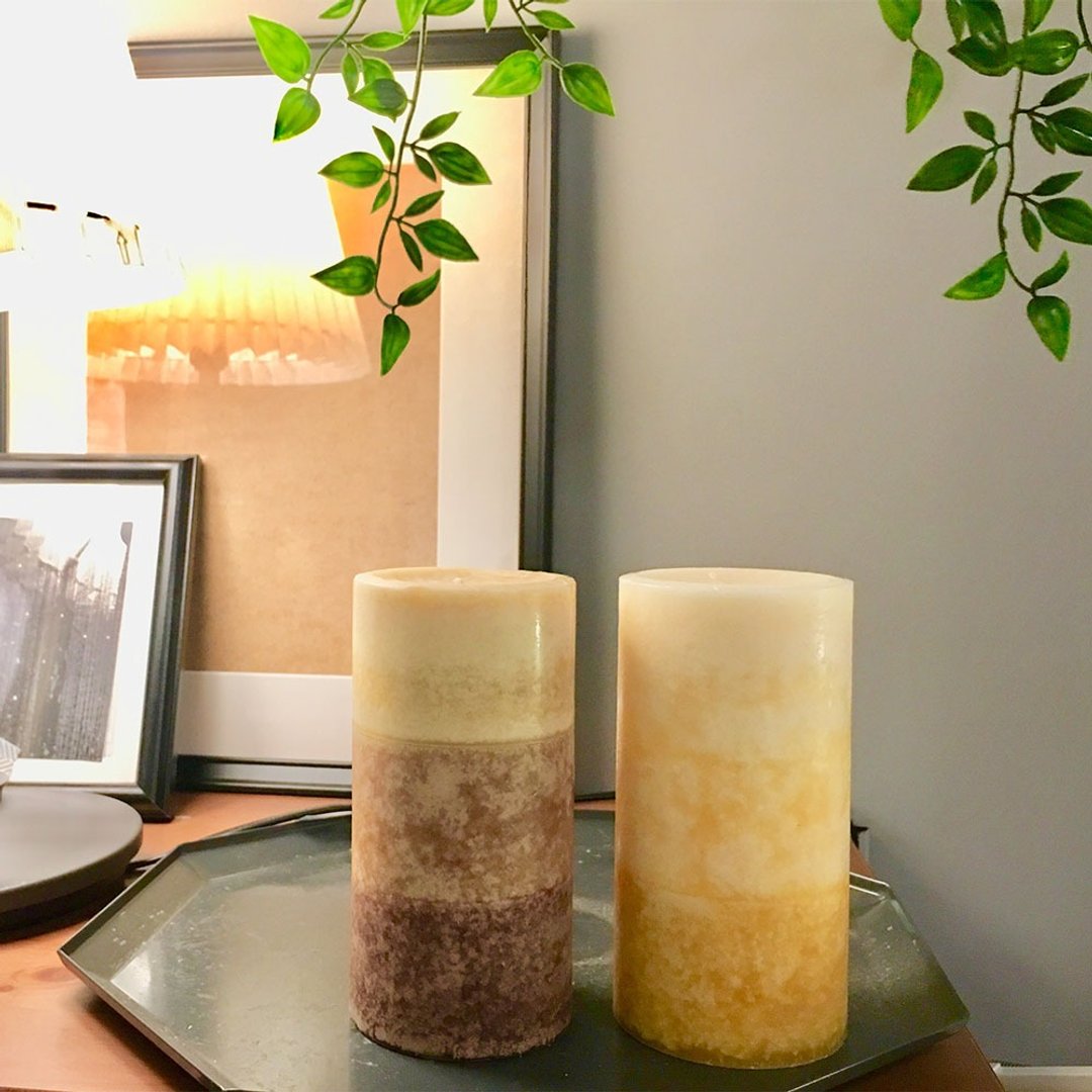 夏日限量促销 2款渡假风柱蜡  大溪地椰香&法式香草 - 蜡烛/烛台 - 蜡 多色