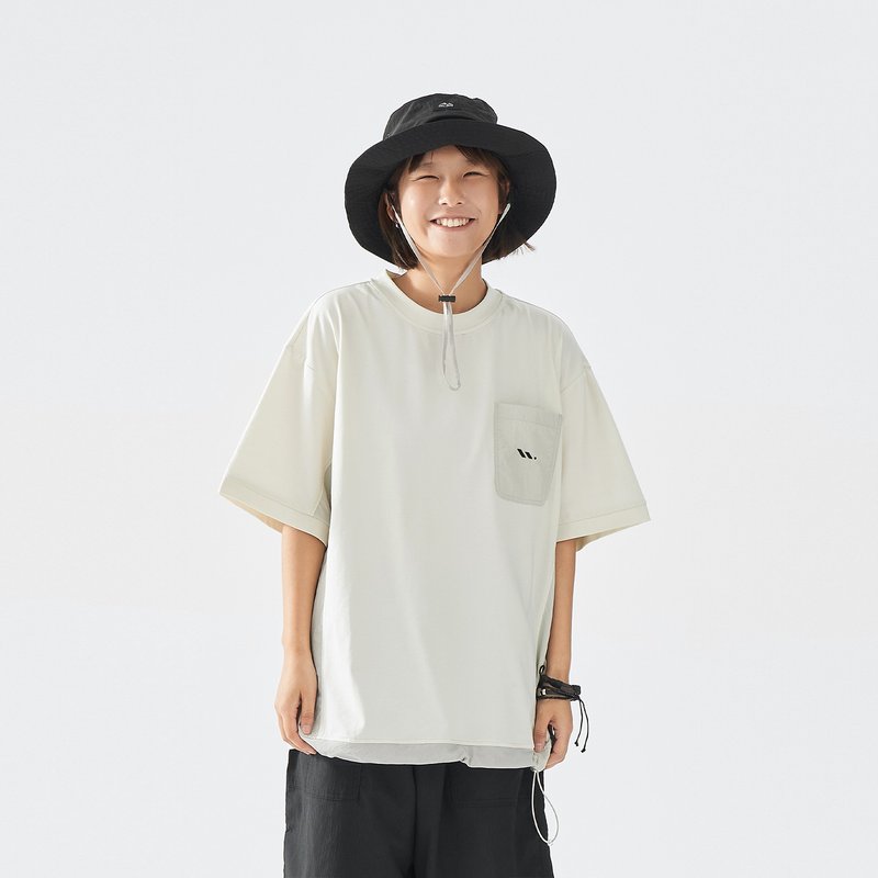 TopBasics 山系单口袋T恤 - 男装上衣/T 恤 - 棉．麻 白色