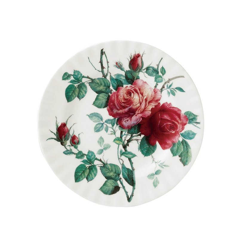 英国 RK | English Rose 英伦玫瑰 点心盘 20 cm - 盘子/餐盘/盘架 - 瓷 粉红色