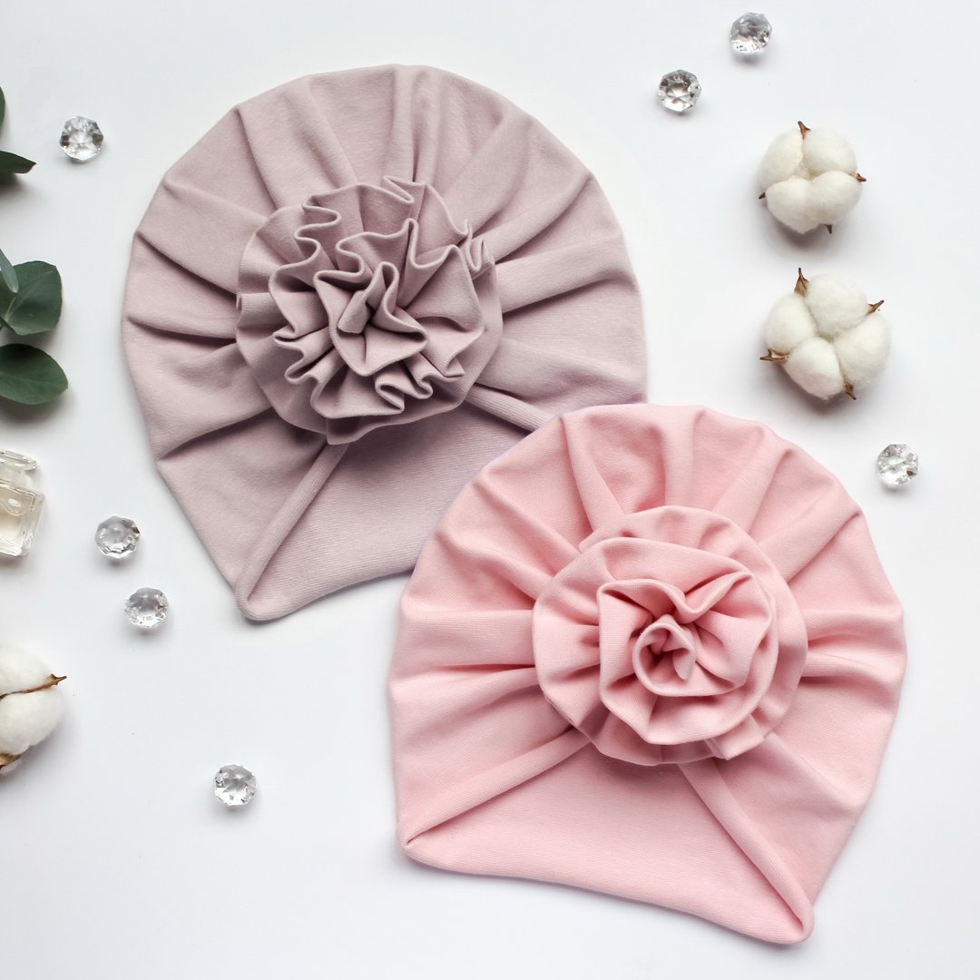 Flower turban digital pattern PDF , Adult - baby hat sewing pattern & tutorial - 手工艺教程/工具书 - 其他材质 
