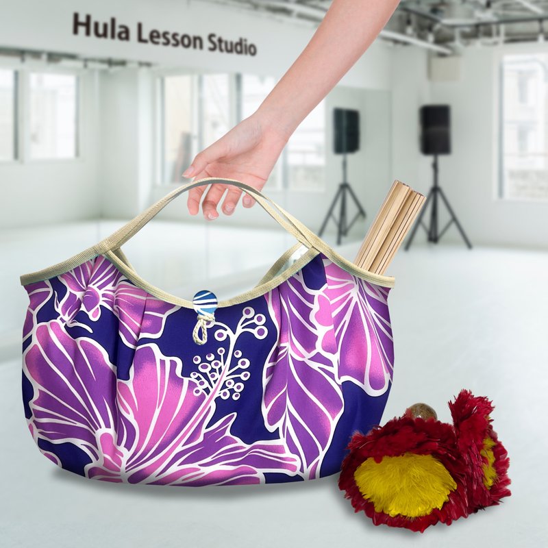 夏威夷 Ohana 包 [L 型] Haunani紫 - 侧背包/斜挎包 - 棉．麻 紫色