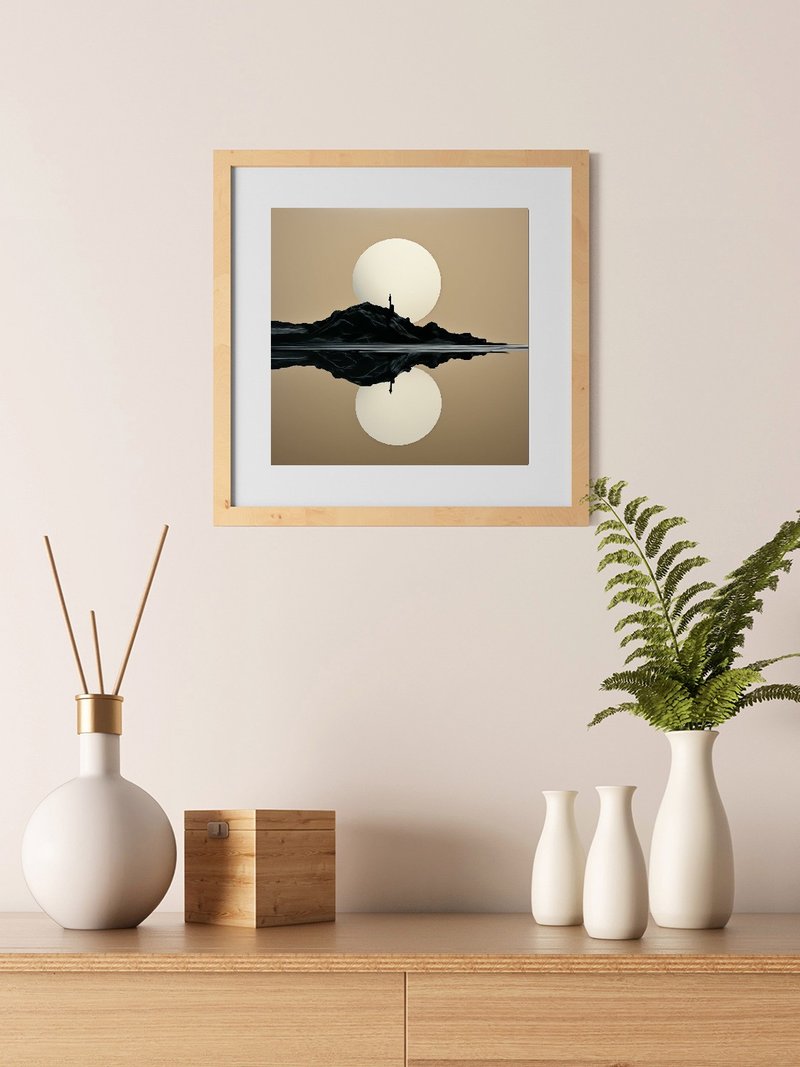 礼物画 墙饰 山水画 天空画 海洋艺术 墙饰 原创手绘 - 海报/装饰画/版画 - 棉．麻 多色