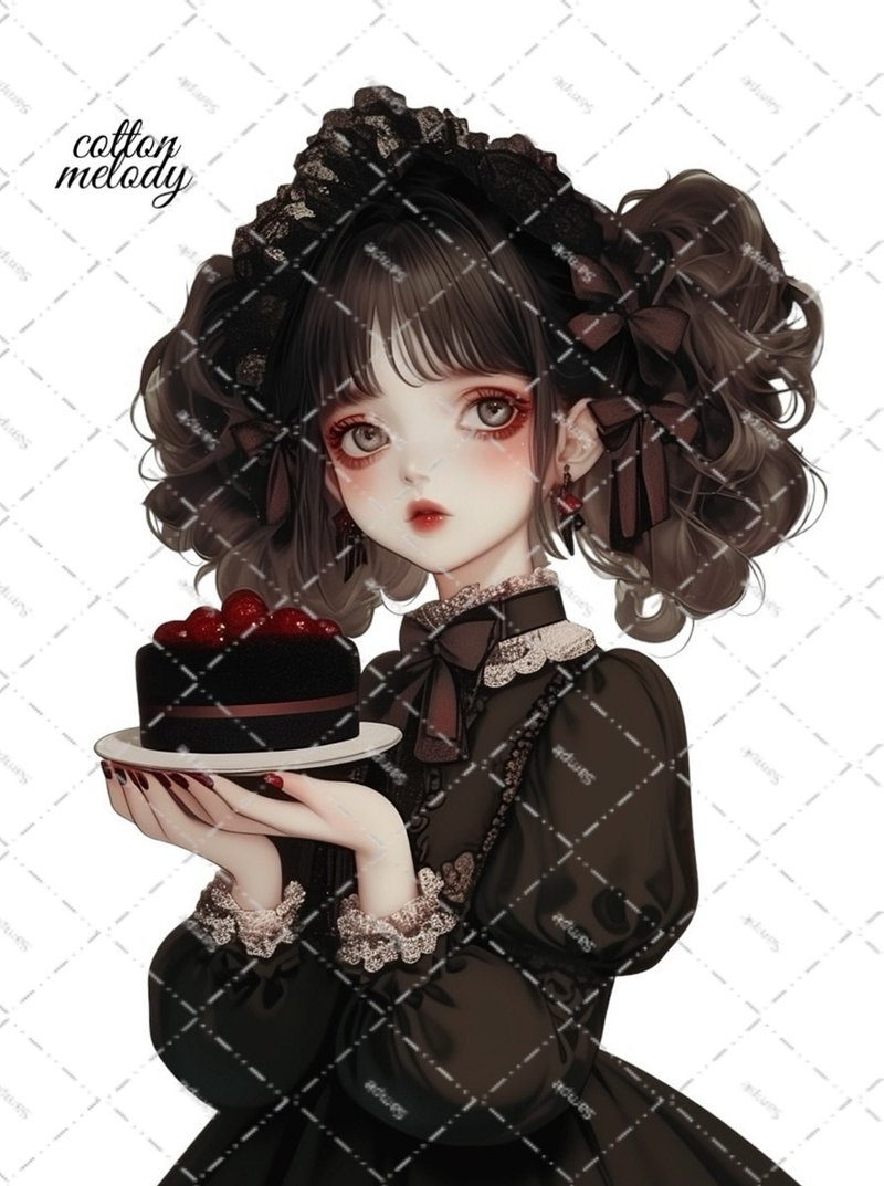original sticker no.2235 人物贴纸 原创贴纸 原创人物贴纸 装饰贴纸 cotton melody - 贴纸 - 纸 