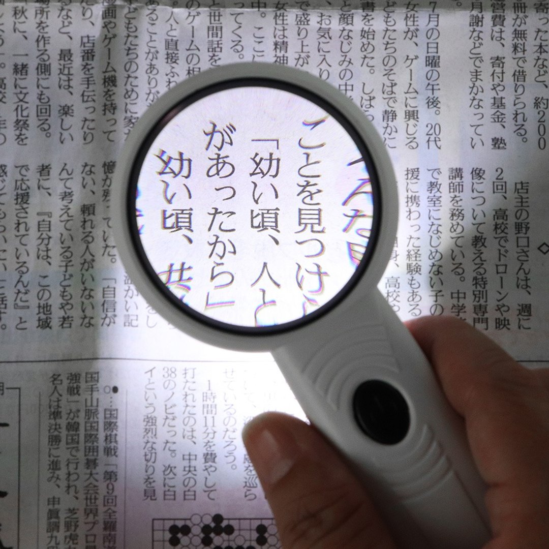 乐鉴系列 4.5 倍/14D/50mm 双白光&UV 照明阅读用高倍放大镜 N427 - 其他书写用品 - 压克力 白色