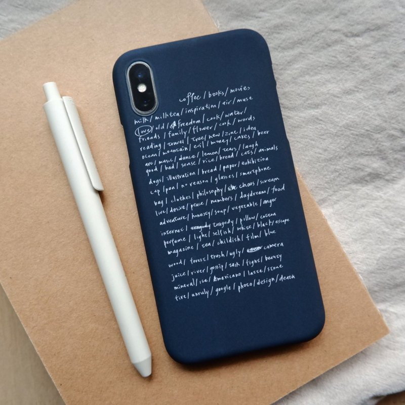 深蓝不可缺少之物Life list/全包软壳/iPhone手机壳 - 手机壳/手机套 - 塑料 蓝色