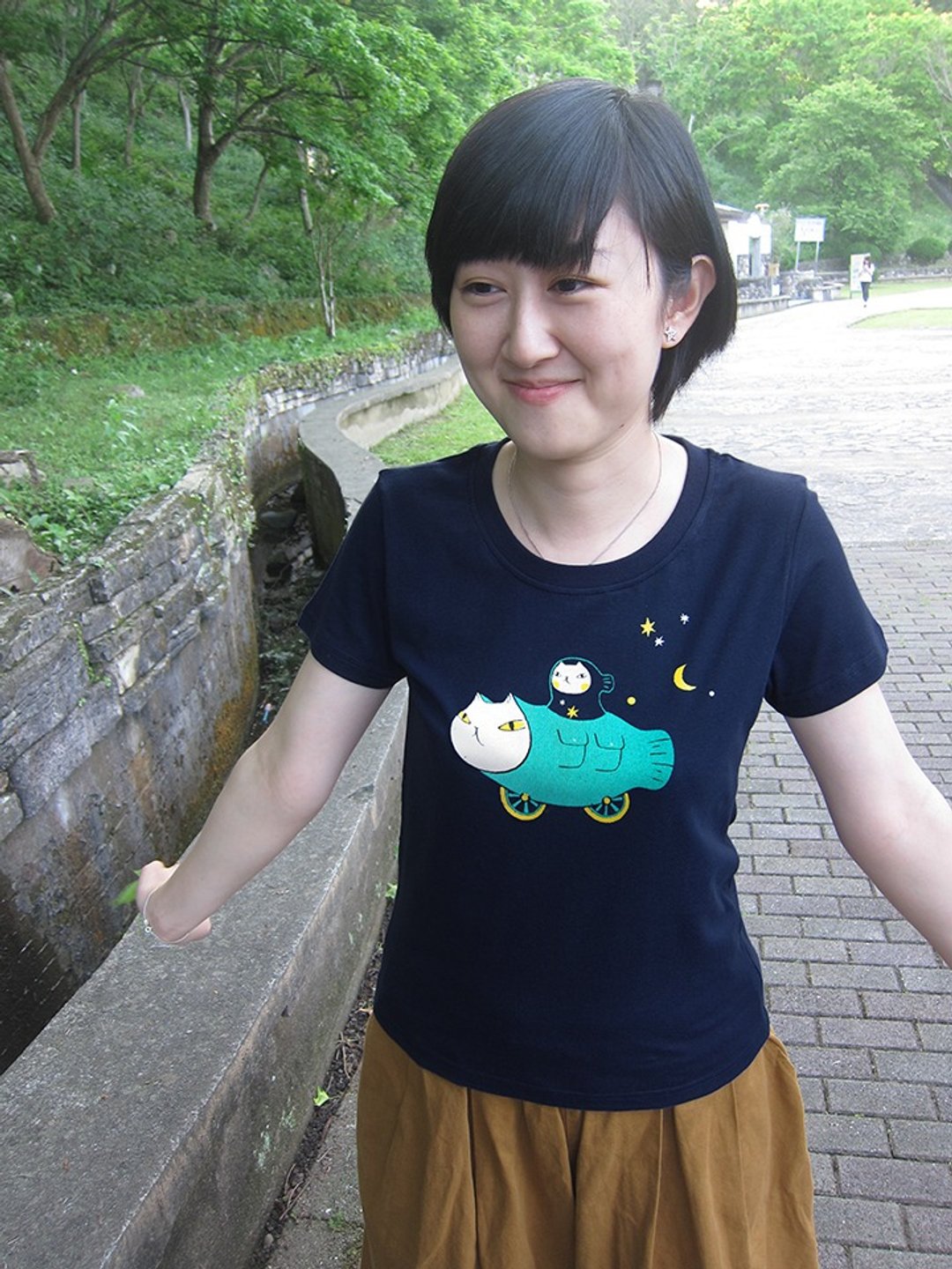 夜游号－中性纯棉T-Shirt - 其他 - 棉 蓝色