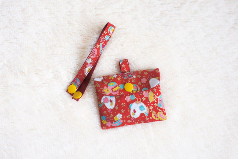 金鸡报喜 宠物专用红包袋 - 项圈/牵绳 - 棉．麻 红色