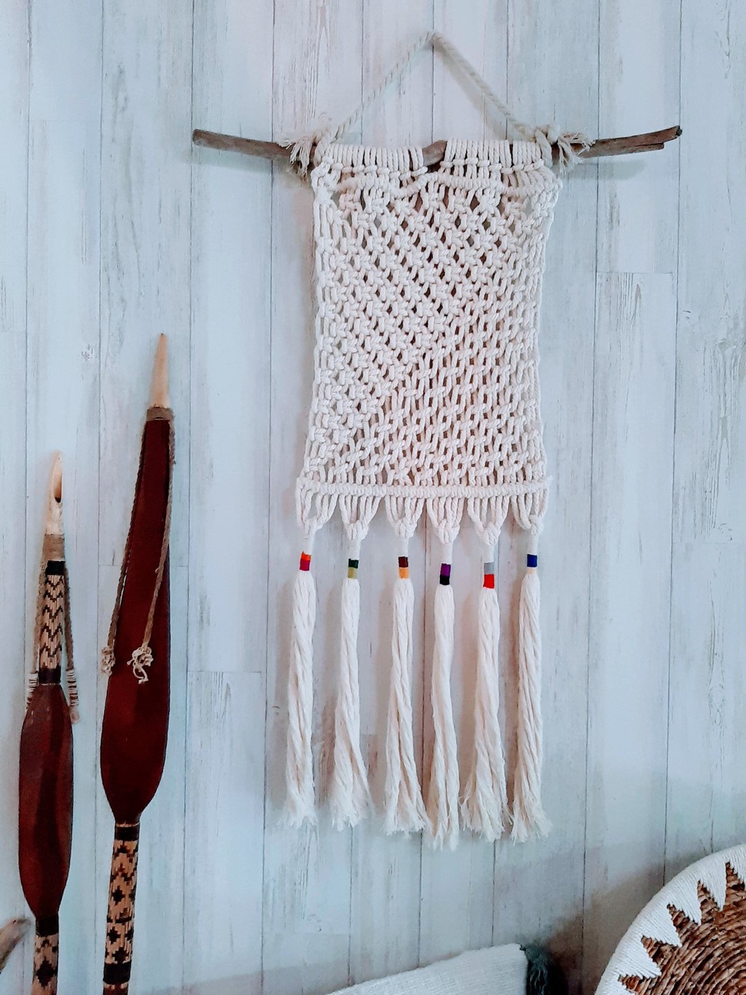 Macrame Tapestry - 墙贴/壁贴 - 棉 白色