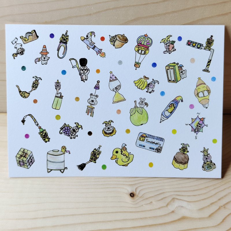 明信片 / 卡片 / 插画卡片 / 生日贺卡 生日快乐每一天 八月寿星 - 卡片/明信片 - 纸 多色