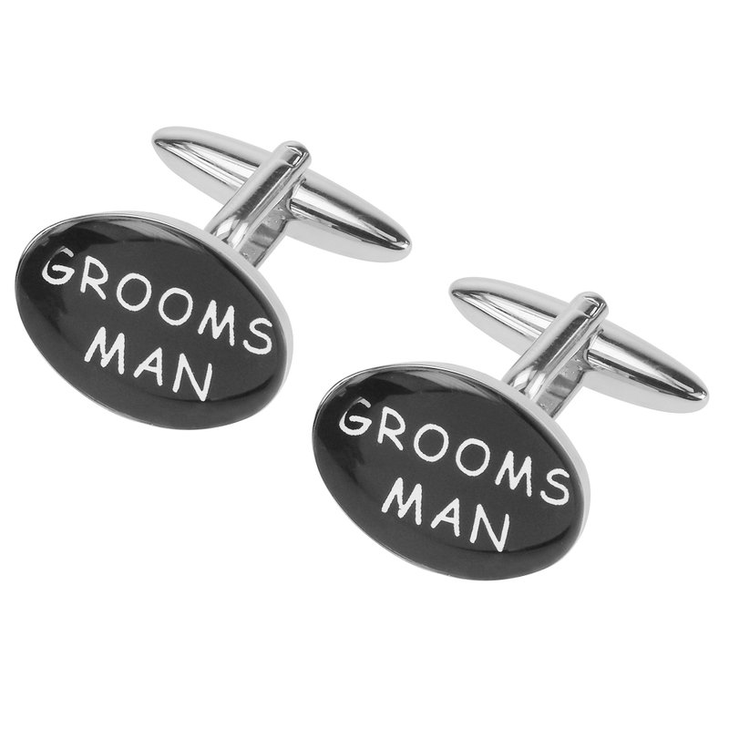 伴郎袖扣 - 袖扣 - 其他金属 黑色