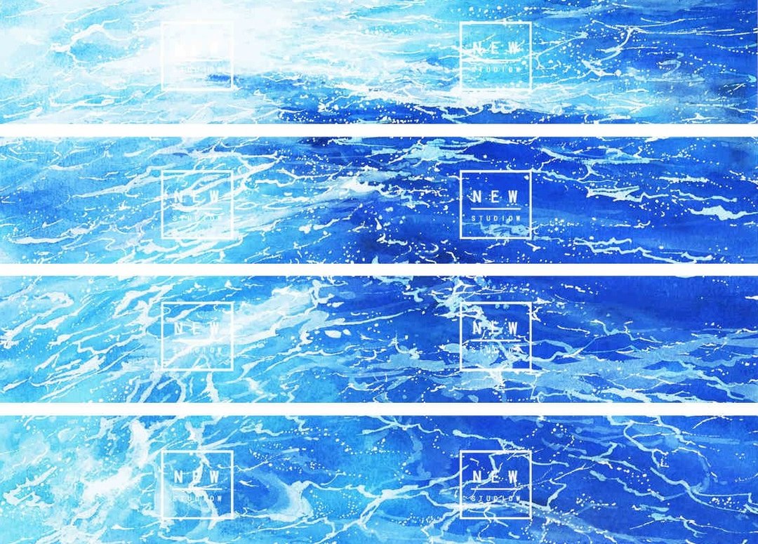 海瀾瀾 澄んだ海色 水彩畫造景 和紙膠帶 台灣製 10米卷 - 纸胶带 - 其他材质 蓝色