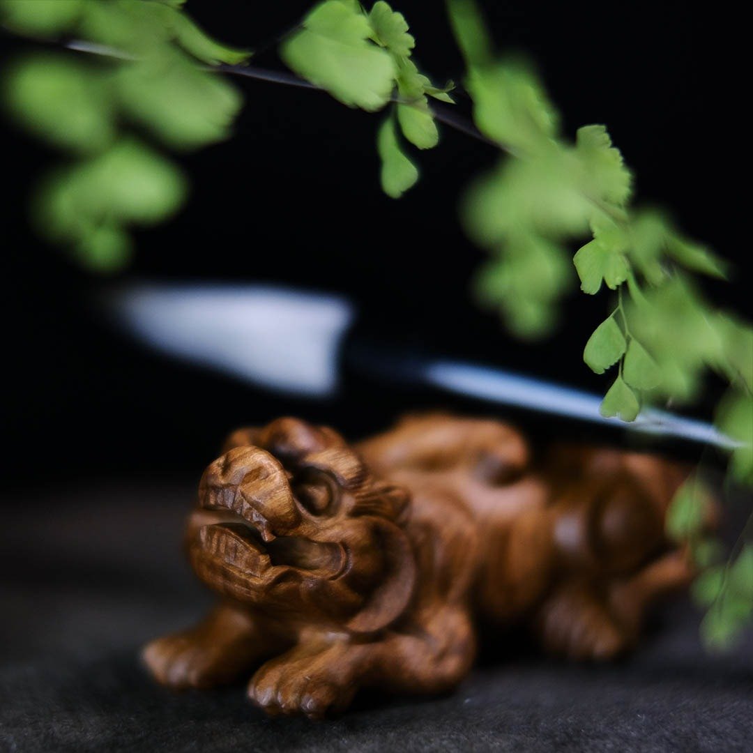 文房小物 檀香木雕 瑞兽貔貅置物 - 摆饰 - 木头 