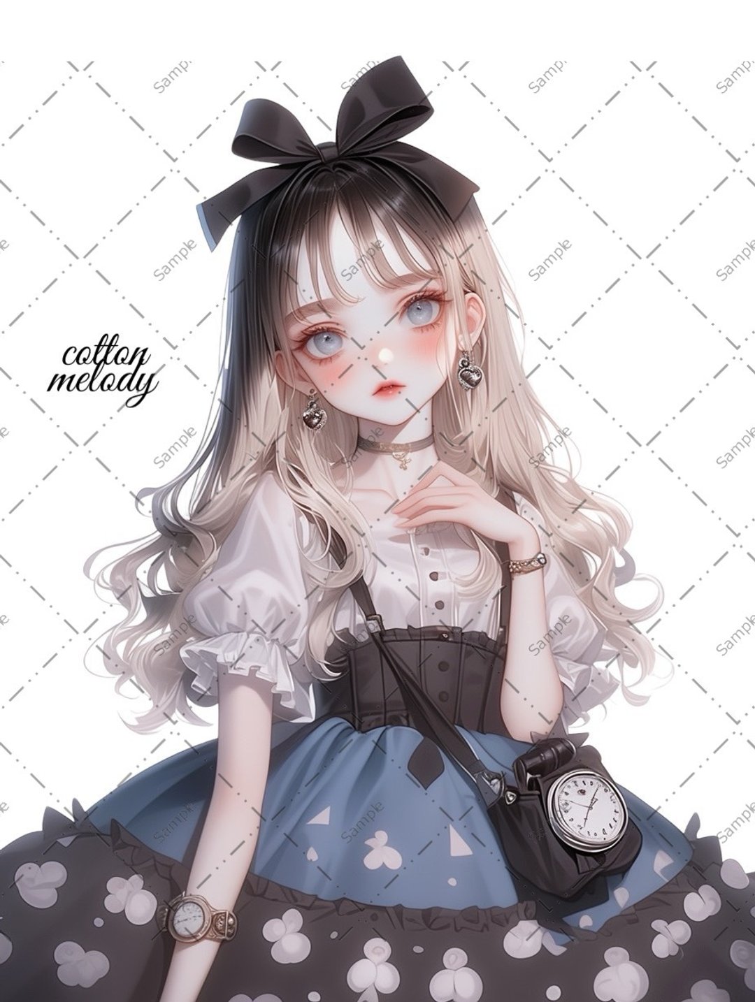 original sticker no.1147 人物贴纸 原创贴纸 人物贴纸 女孩贴纸 原创人物贴纸 - 贴纸 - 纸 