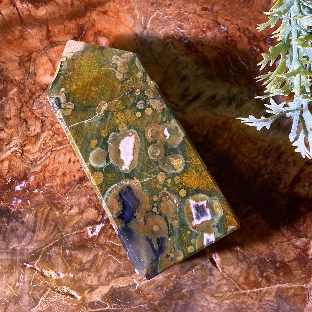 治愈雨林世界 | 森林雀仔石柱 | Rainforest  Kambaba Jasper | - 摆饰 - 宝石 