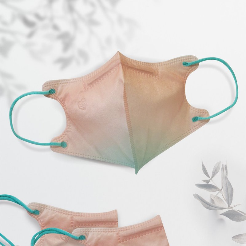 天心/医疗口罩/成人立体10入/渐层系列/深秋步道 - 口罩 - 其他材质 多色