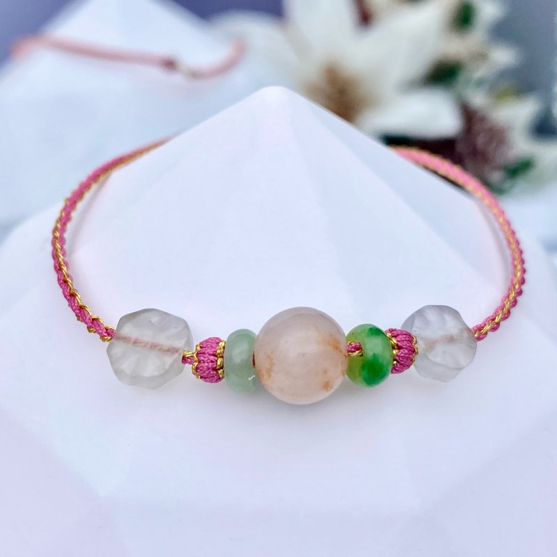 平安 - 翡翠串饰手绳 - 手链/手环 - 宝石 