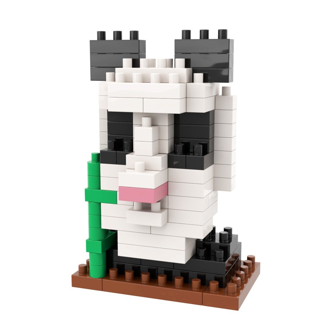 Archbrick 复活节岛摩艾石像 - 熊猫 Pixel 积木 Nanoblock - 玩偶/公仔 - 塑料 多色