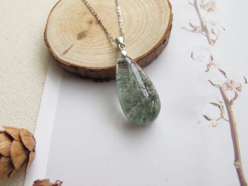 绿幽灵 925纯银【山影水景】【原件寄出】事业财富 - 项链 - 水晶 绿色