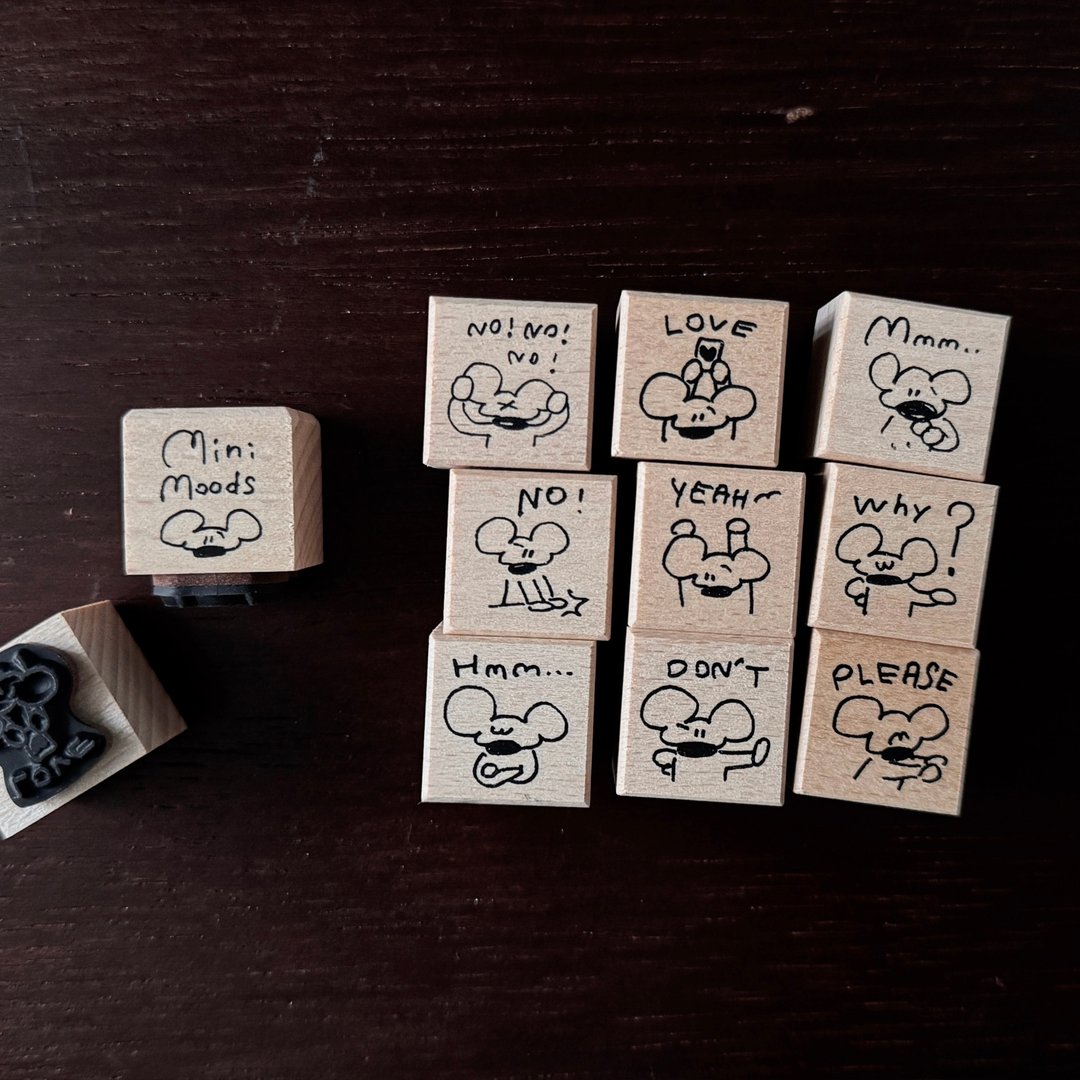 Mini moods//Stamp - 印章/印台 - 木头 