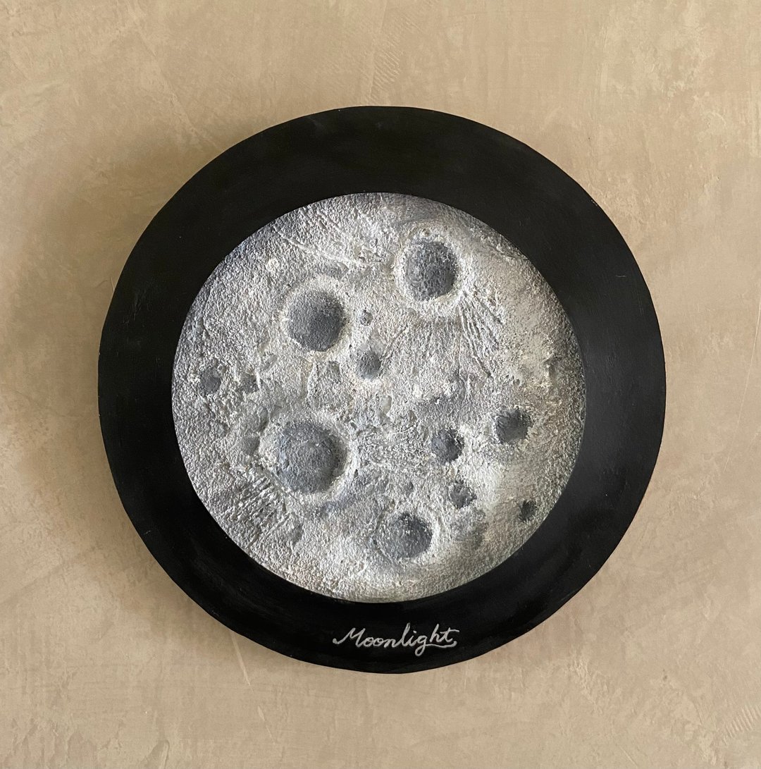 月光 Moon Light 2025中秋限定肌理画DIY材料包 - 插画/绘画/写字 - 木头 灰色