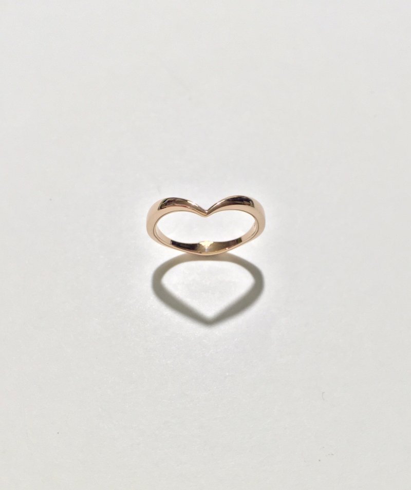 Yi Jewelry - 爱心戒指 玫瑰金14K - 戒指 - 玫瑰金 金色
