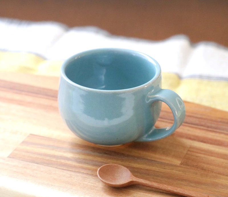 浓淡蓝釉马克杯2 - 咖啡杯/马克杯 - 陶 蓝色