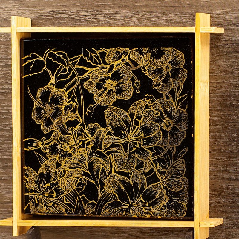 繁花似锦----漆艺花砖 - 摆饰 - 其他材质 