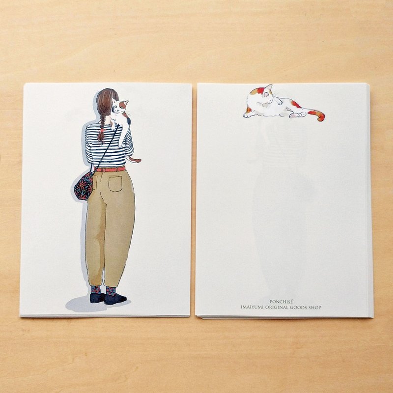 便笺纸肩猫 - 卡片/明信片 - 纸 咖啡色