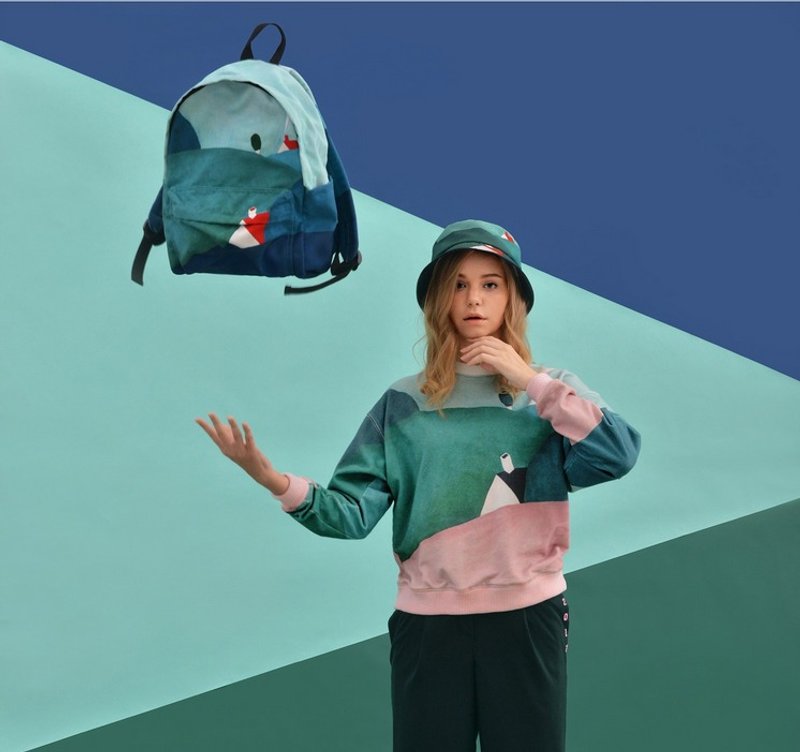 YIZISTORE 后背包 风景双肩包-农场 - 后背包/双肩包 - 其他材质 绿色