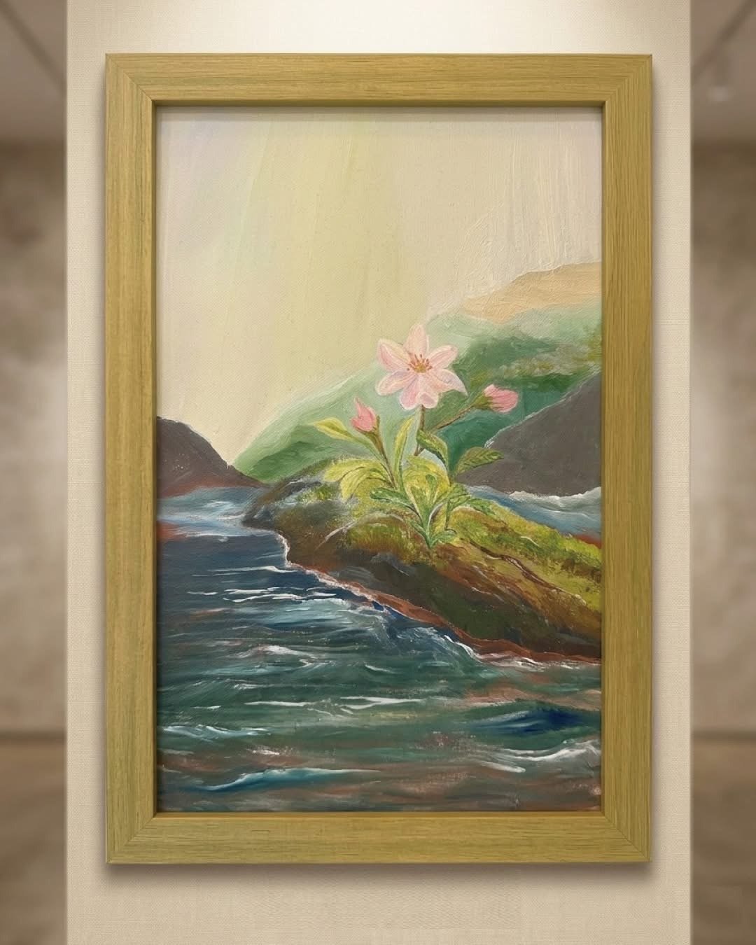 原创画作 在流动中盛开 │ Blooming in the Current - 墙贴/壁贴 - 棉 