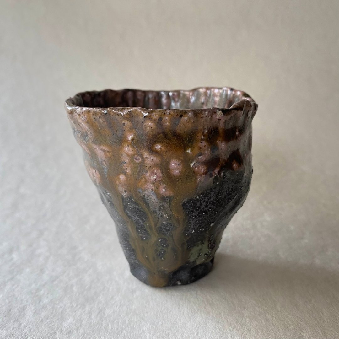 陶/柴烧/绞胎/粉红小杯/附木盒 - 其他杯子 - 陶 粉红色