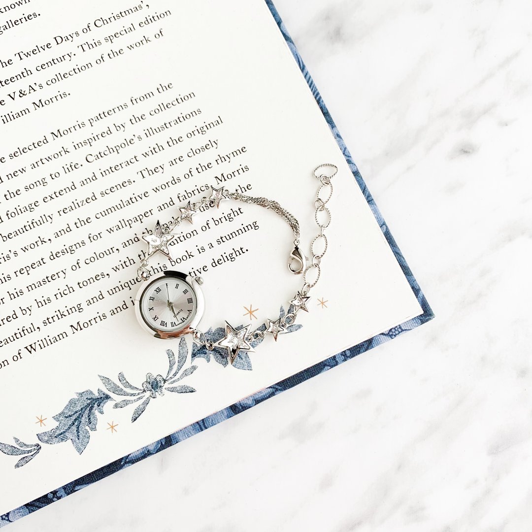 Fiona / Swarovski Star Bracelet Watch LI025 - 女表 - 其他金属 银色