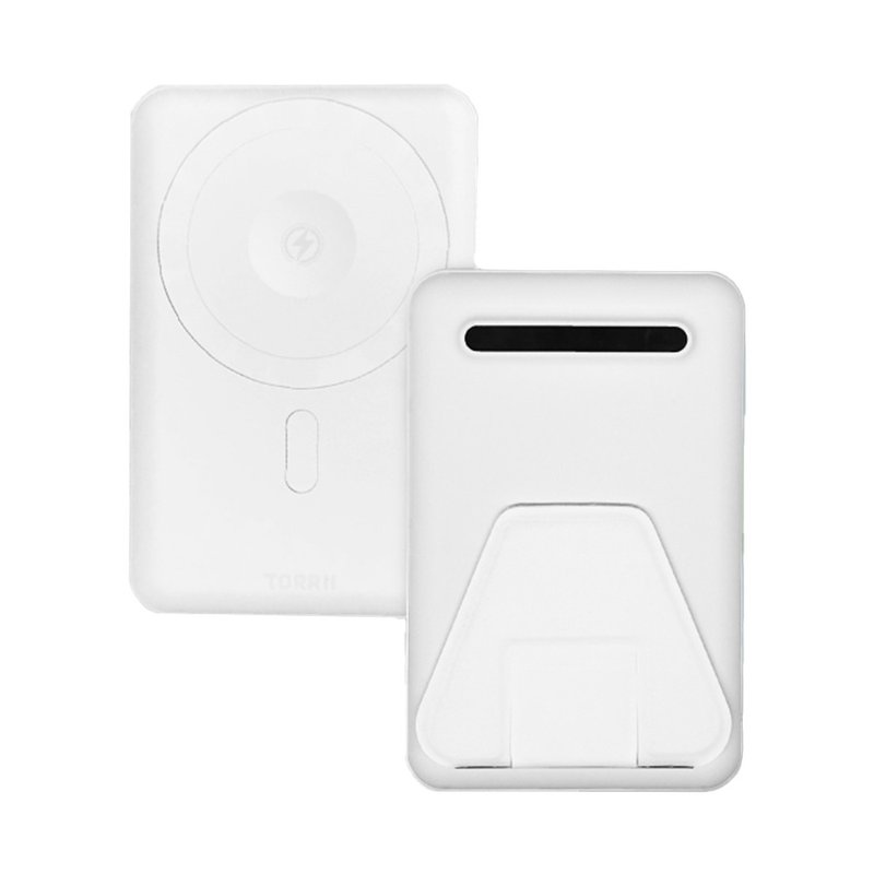 【TORRII】10000mah 防爆电芯三合一支架 磁吸无线充行动电源 - 充电宝/传输线 - 塑料 白色