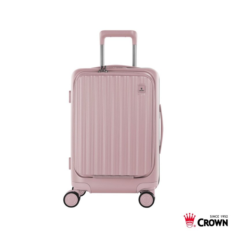【CROWN】21寸 BOXY 前开框架拉杆箱 登机箱  粉色 - 行李箱/行李箱保护套 - 塑料 粉红色