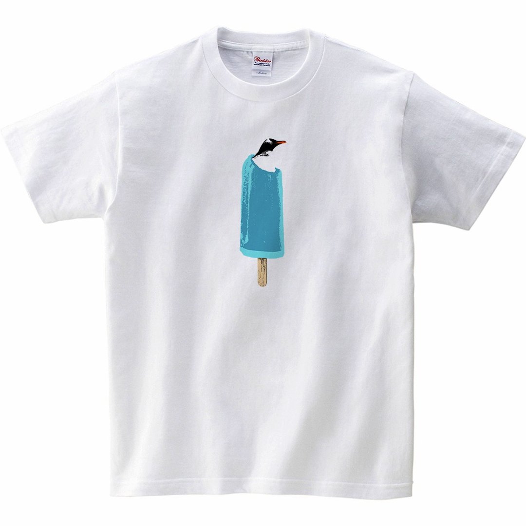 Kids T-shirt / cool biz penguin - 童装上衣 - 棉 白色