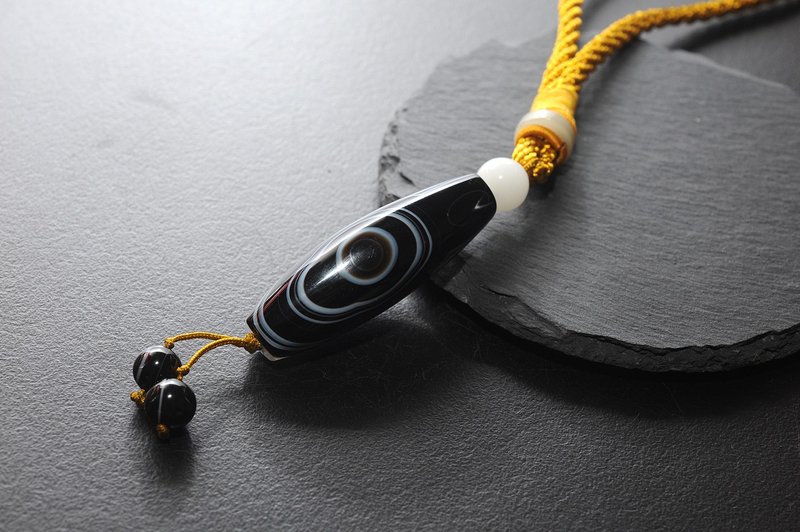 玛瑙天珠手把件 矿石/水晶/灵修/开运/招财/破煞/防小人 - 挂绳/吊绳 - 宝石 