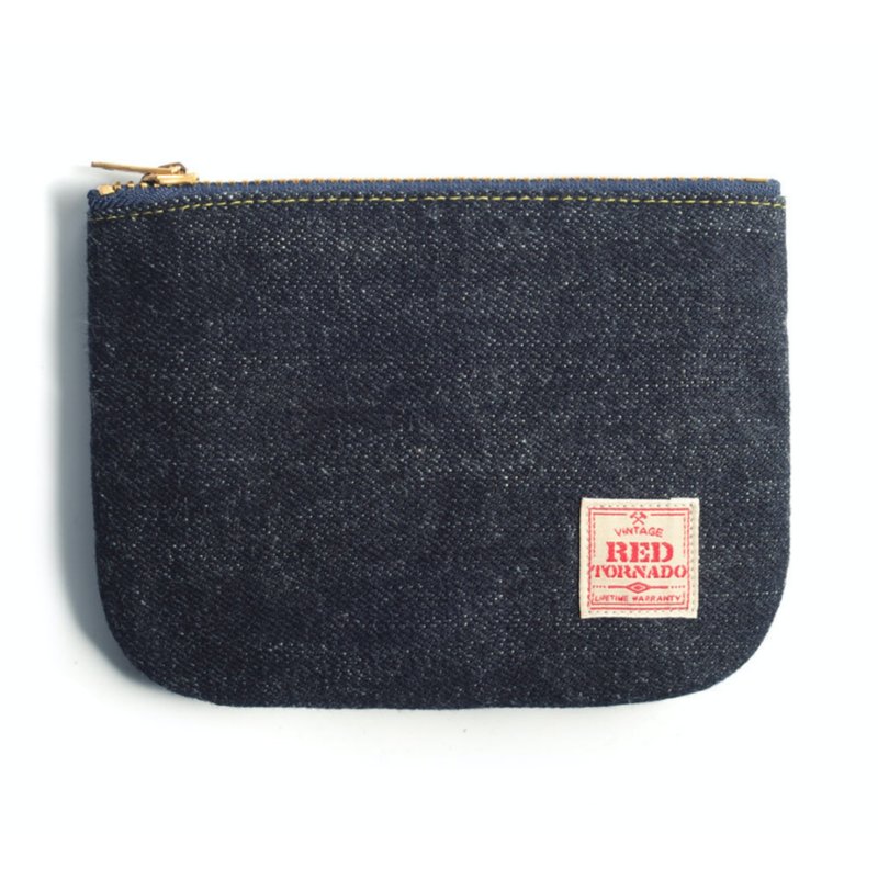 牛仔零钱包 丹宁17oz 美式 复古 小钱包 硬币包 送礼推荐 包邮 - 零钱包 - 棉．麻 蓝色