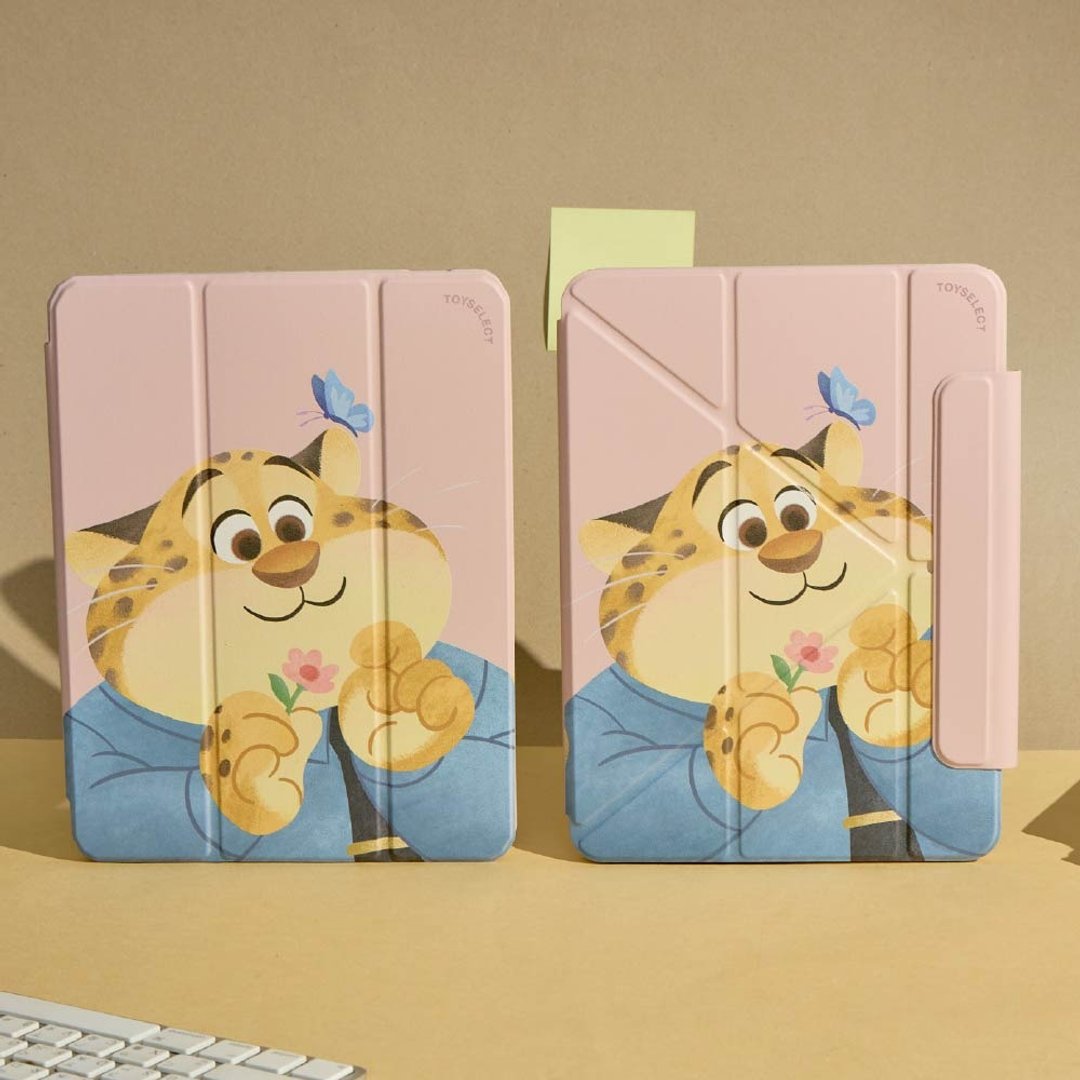 Disney 动物方城市 - 洪金豹的少女心强悍磁吸 iPad 三折/Y 折保护壳 - 平板/电脑保护壳 - 塑料 多色