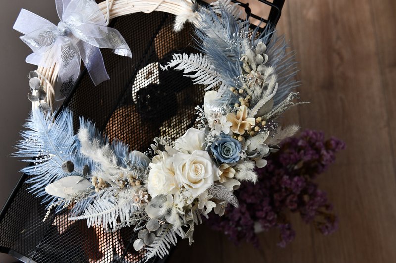 2018 Silver Lining Wreath │冬季银边花圈 - 干燥花/捧花 - 植物．花 