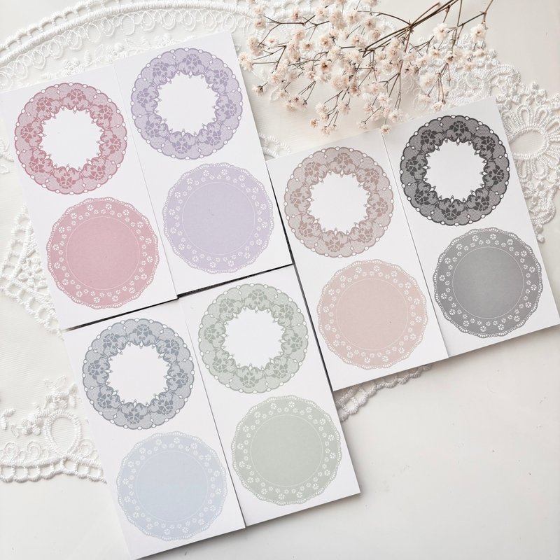 蕾丝纸 - 蕾丝 - 便条纸/标签贴 - 纸 
