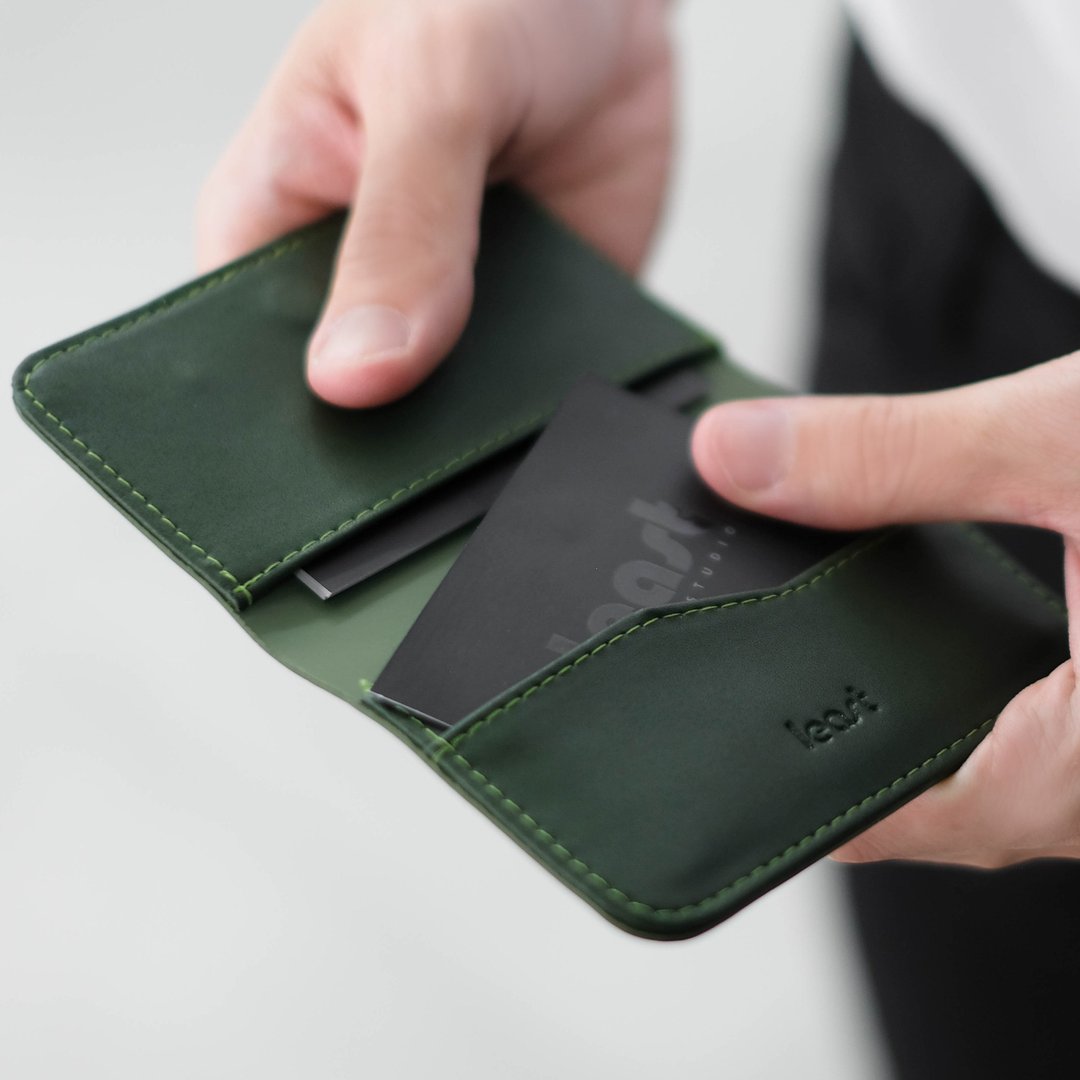 HUB Card holder - 皮夹/钱包 - 乳胶 绿色