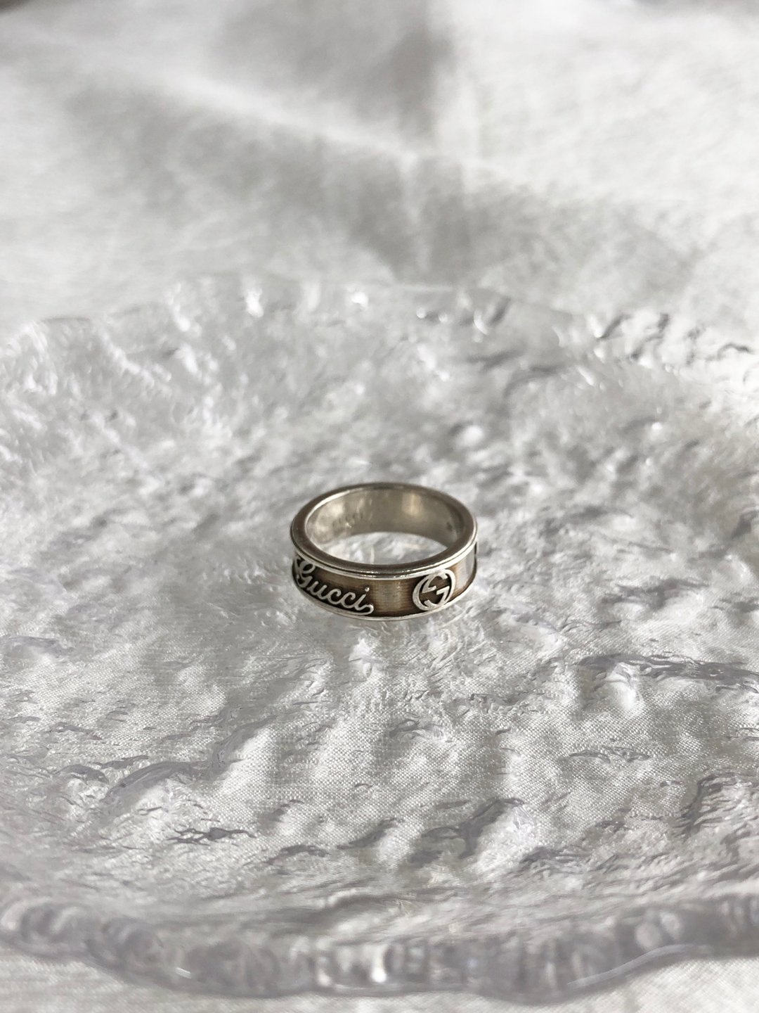 【日本直送 名牌中古包】GUCCI 古驰 戒指 银色 925 标志 vintage 古着 xxc4b8 - 戒指 - 纯银 银色